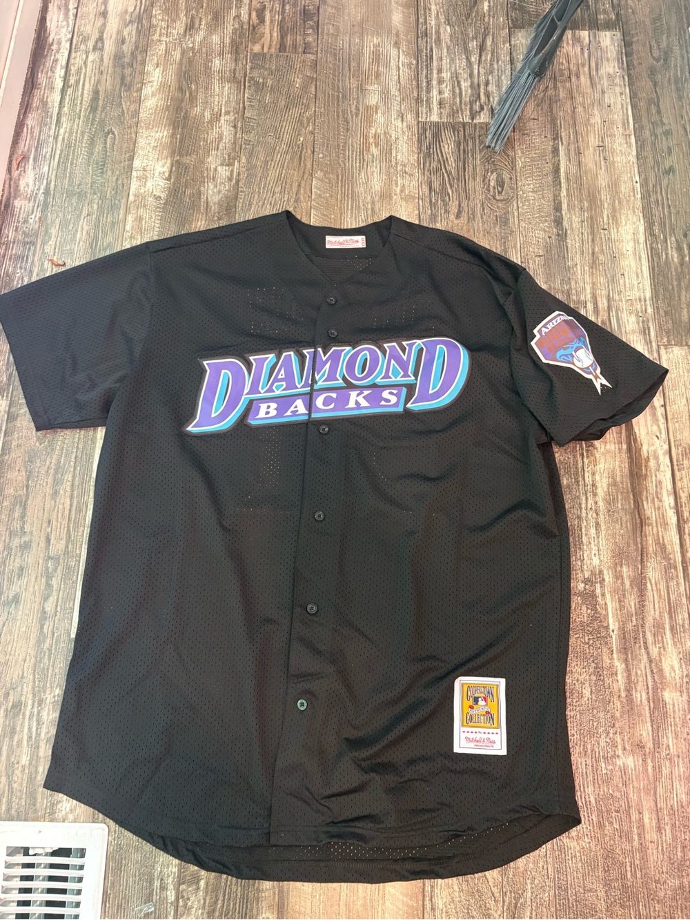 Randy Johnson (sz below) throwback Arizona Diamondbacks baseball jersey black